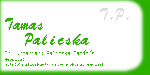 tamas palicska business card